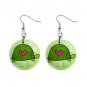 CARTOON TURTLE Design Dangle Earrings Jewelry 1 inch Buttons 21495439