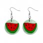 WATERMELON Design Dangle Earrings Jewelry 1 inch Buttons 21495441