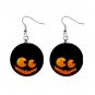 Jack-o-lantern Pumpkin  Halloween Dangle Earrings Jewelry 1 inch Buttons 16544614