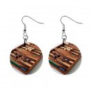 New Backgammon Board Game Dangle Button Earrings Jewelry 1" Round 16546461 New Backgammon Board Game Dangle Button Earrings Jewelry 1" Round 16546461