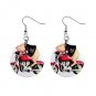 Hog on a motorcycle Pig 1" Round Button Dangle Earrings Jewelry 27184388 HogonMotorcycle