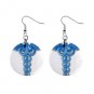 Cadecus Doctor Nurse Dangle Button Earrings Jewelry 1 inch Round 17392910 medical_symbol_md