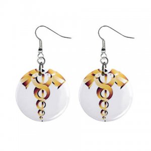 Cadecus Medical Doctor Dangle Button Earrings Jewelry 1 inch Round 17393196 medical-symbol2