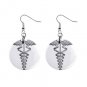 Cadecus Medical Doctor Dangle Button Earrings Jewelry 1 inch Round 17393239 NurseSymbol1