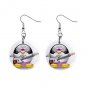 Cartoon Rock and Roll Penguin Dangle Button Earrings Jewelry 1 inch Round 30607370