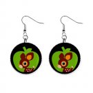 Cartoon Deer Dangle Button Earrings Jewelry 1 inch Round 12289366