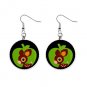 Cartoon Deer Dangle Button Earrings Jewelry 1 inch Round 12289366