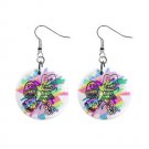 Cartoon Art Dangle Button Earrings Jewelry 1 inch Round 12897938