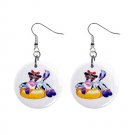 Cartoon Cow Dangle Button Earrings Jewelry 1 inch Round 13857159