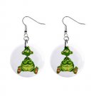 Cartoon Turtle Dangle Button Earrings Jewelry 1 inch Round 12479608