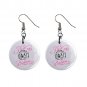 I Love My Bichon Frisa Dog Pet Dangle Earrings Jewelry 1 inch Buttons