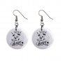 I Love My Boxer Dog Pet Dangle Earrings Jewelry 1 inch Buttons