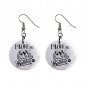I Love My Bulldog Dog Pet Dangle Earrings Jewelry 1 inch Buttons