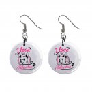 I Love My Chihuahua Dog Pet Dangle Earrings Jewelry 1 inch Buttons