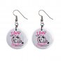 I Love My Chihuahua Dog Pet Dangle Earrings Jewelry 1 inch Buttons