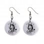 I Love My Collie Dog Pet Dangle Earrings Jewelry 1 inch Buttons