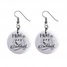 I Love My Dachshund Dog Pet Dangle Earrings Jewelry 1 inch Buttons