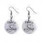 I Love My Dachshund Dog Pet Dangle Earrings Jewelry 1 inch Buttons