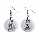 I Love My Doberman Dog Pet Dangle Earrings Jewelry 1 inch Buttons