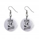 I Love My German Shepherd Dog Pet Dangle Earrings Jewelry 1 inch Buttons