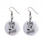 I Love My German Shepherd Dog Pet Dangle Earrings Jewelry 1 inch Buttons