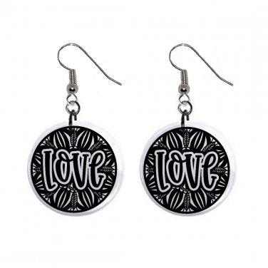Mandela Love Dangle Earrings Jewelry 1 inch Buttons