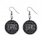 Mandela Love Dangle Earrings Jewelry 1 inch Buttons