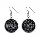 Mandela Peace Dangle Earrings Jewelry 1 inch Buttons