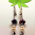 Skull Detachable Alligator Clip Dangle Earrings with Beads 4 inch 420 Stoner Gift Skull Detachable Alligator Clip Dangle Earrings with Beads 4 inch 420 Stoner Gift