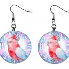 Cockatiel Parrot Bird 1" Round Button Dangle Earrings Jewelry Cockatiel Parrot Bird 1" Round Button Dangle Earrings Jewelry