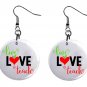 School Teacher Back to School - Teacher Appreciation 1" Round Button Dangle Earrings Jewelry