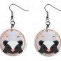 Cute Skunk 1" Round Button Dangle Earrings Jewelry