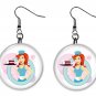 Waitress Dangle Earrings Jewelry 1 inch Buttons 12479799