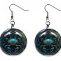 Cancer Zodiac Horoscope 1" Round Button Dangle Earrings Jewelry