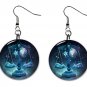 Libra Zodiac Horoscope 1" Round Button Dangle Earrings Jewelry