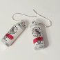 Mini White Claw Cans Charm Earrings Jewelry Liquor Plastic Charms with Logo 1 inch long