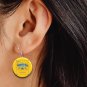 Twisted Tea Design 1" Round Button Dangle Earrings Jewelry