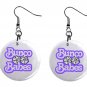 Bunco Babes Game 1" Round Button Dangle Earrings Jewelry
