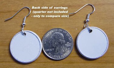 Sock Monkey Face Dangle Button Earrings Jewelry 1 Inch Round MADE IN USA