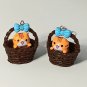 Orange Tabby Cat in a Basket Dangle Earrings Jewelry appx 1.5 inch Long  NEW
