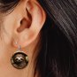 Sloth Faux Tool Leather 3D Look Button Earrings Jewelry 1" Dangle MADE IN USA