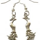 Peacock Tibetan Metal Dangle Earrings Novelty Jewelry