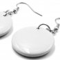 Pair of Westie Terriers Dog Pets Button Earrings Jewelry 1" Dangle MADE IN USA