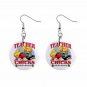 Teacher Chicks Dangle Earrings Jewelry 1 Inch Metal Buttons MADE IN USA