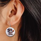 Halloween Voodoo Doll Dangle Button Earrings Jewelry Novelty NEW