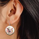 Baby Pig Piglet Button Earrings Jewelry 1" Dangle, Farm, MADE IN USA
