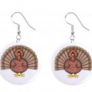 Turkey Thanksgiving Dangle Button Earrings Jewelry Novelty NEW Turkey Thanksgiving Dangle Button Earrings Jewelry Novelty NEW