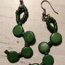 Set of 5 Wood Dot Beads Dangle Earrings Jewelry appx 1 in & 2 in long, NEW