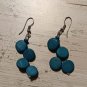 Set of 5 Wood Dot Beads Dangle Earrings Jewelry appx 1 in & 2 in long, NEW