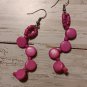 Set of 5 Wood Dot Beads Dangle Earrings Jewelry appx 1 in & 2 in long, NEW
